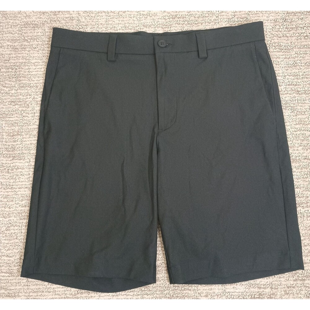 ROWM Shorts Mens 34 Solid Black Modern Minimalist Everyday Shorts Preppy - Picture 3 of 10